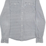 LEVI'S Mens Blue Check Shirt M Cotton Long Sleeve Casual Button Closure