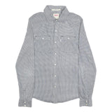 LEVI'S Mens Blue Check Shirt M Cotton Long Sleeve Casual Button Closure
