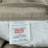 Wrangler Carpenter Shorts - 33W 10L Beige Cotton