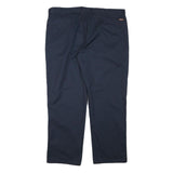 DICKIES Mens Cotton Blend Navy Regular Straight Trousers W40 L30 Workwear
