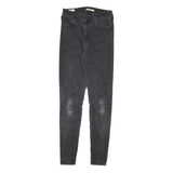 LEVI'S Womens Jeans Black Slim Skinny Denim Medium W26 L30 Stretch Zip