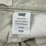 Levis Cargo Shorts - 36W 10L Beige Cotton