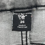 True Religion Denim Shorts - 26W UK 4 Grey Cotton