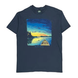 Single Stitch Maine Liberty Graphic T-Shirt - XL Blue Cotton