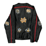 All Stars Marcia Graphic Leather Jacket - XL Black Leather