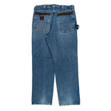 Wrangler Double Knee Carpenter Jeans - 32W 32L Blue Cotton
