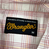 Wrangler Checked Short Sleeve Shirt - Medium Red Cotton