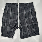 Wrangler Checked Cargo Shorts - 36W 10L Gray Cotton