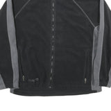 COLUMBIA Mens Black & Grey Fleece Jacket XL Polyester Blend Outdoor Zip