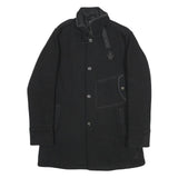 G-STAR Mens Black Wool Blend Button Jacket XL Woven Classic Winter Outerwear