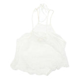 IN BLOOM Womens White Lace Sleeveless Camisole Top XL Summer Casual