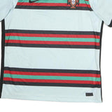 NIKE Mens White & Black & Red & Green Graphic T-Shirt XL Short Sleeve V-Neck