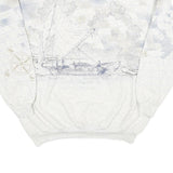 Mens White Cotton Blend Panama City Beach Pullover Sweatshirt XL Nautical Design