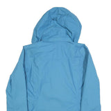 JACK WOLFSKIN Womens Blue Outdoor Jacket S Polyester Blend Plain Hooded Zip