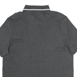 NAUTICA Mens Grey & White Short Sleeve Plain Polo Shirt L Classic Cotton Blend