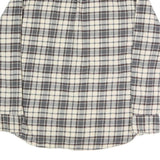 JACHS Mens Cream & Grey Check Shirt XL Cotton Blend Button Long Sleeve