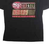 ALL TIME PRO Mens Black Red & Gold Graphic T-Shirt 2XL Short Sleeve Crew Neck SF