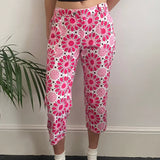 Cropped Dolce & Gabbana Trousers - 32W UK 10 Pink Cotton