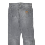 CARHARTT Womens Jeans Grey Regular Straight Denim Light W32 L28 Casual Wear