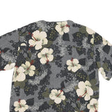 GEORGE Mens Black & Cream Floral Rayon Shirt L Summer Casual Hawaiian