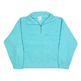 PRIMROSE Womens Blue Plain Pullover Jumper Crew Neck M Polyester Comfort