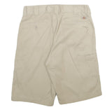 DICKIES Mens Shorts Beige Relaxed L W34 Workwear Polyester Blend