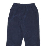 ALFRED DUNNER Womens Cotton Blend Navy Relaxed Straight Trousers W26 L26