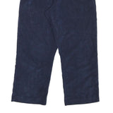 ALFRED DUNNER Womens Cotton Blend Navy Relaxed Straight Trousers W26 L26