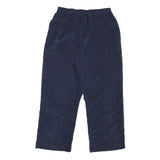 ALFRED DUNNER Womens Cotton Blend Navy Relaxed Straight Trousers W26 L26