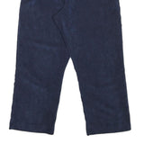 ALFRED DUNNER Womens Cotton Blend Navy Relaxed Straight Trousers W26 L26