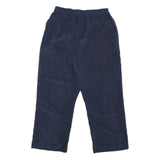 ALFRED DUNNER Womens Cotton Blend Navy Relaxed Straight Trousers W26 L26