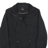 ELLEN AMBER Womens Black Jacket S Cotton Blend Zip Utility Casual Lightweight