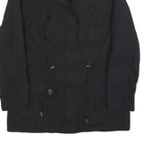 ELLEN AMBER Womens Black Jacket S Cotton Blend Zip Utility Casual Lightweight