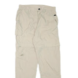 MAUL SPORT Womens Beige Regular Zip Closure Regular Fit Cargo Trousers W30 L30