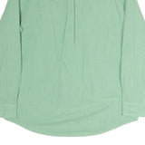 CHAPS Mens Green & White Check Shirt L Button-Down Collar Long Sleeve Cotton