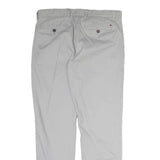 TOMMY HILFIGER Mens Cotton Beige Regular Straight Trousers W34 L31 Casual Wear