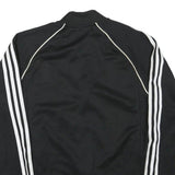 ADIDAS Mens Black & White Sports Track Jacket M Polyester Blend Zip Classic
