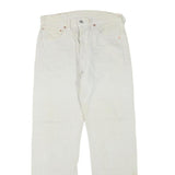 LEVI'S 501 Mens Regular White Jeans Denim Cotton Blend Button W30 L28 Classic