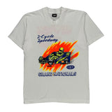 Single Stitch Speedway Racing Screen Stars Graphic T-Shirt - Large White Cotton Blend