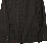 LAUREN RALPH LAUREN Womens Brown & Maroon Double Breasted Jacket S Cotton Blend