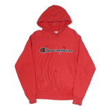 CHAMPION REVERSE WEAVE Mens Red Hoodie S Cotton Blend Pullover Casual