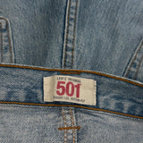 501 Levis Jeans - 34W 30L Light Wash Denim