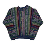 Croft & Barrow Striped Sweater - Large Multicoloured Cotton Blend