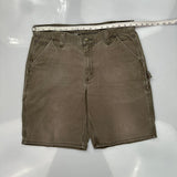Carhartt Cargo Carpenter Shorts - 36W 10L Brown Cotton