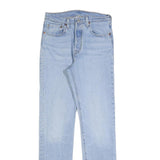 LEVI'S 501 Womens Jeans Light Blue Regular Straight Denim W27 L32 Cotton Blend