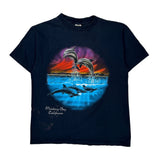 Single Stitch Eagle Graphic T-Shirt - Large Black Cotton