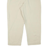 CERRUTI Womens Linen Blend Cream Relaxed Straight Trousers W31 L25 Casual Smart