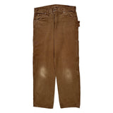 Dickies Carpenter Pants - 34W 32L Brown Cotton