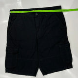 Southpole Cargo Cargo Shorts - 38W 12L Black Cotton