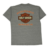 House Of Harley Harley Davidson Graphic T-Shirt - Medium Grey Cotton Blend